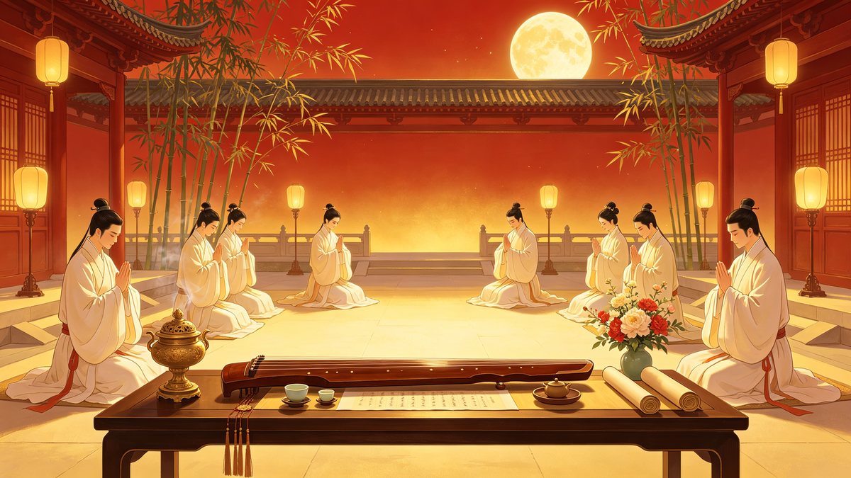 九合婵元·中秋雅集|一轮明月下的文人雅趣